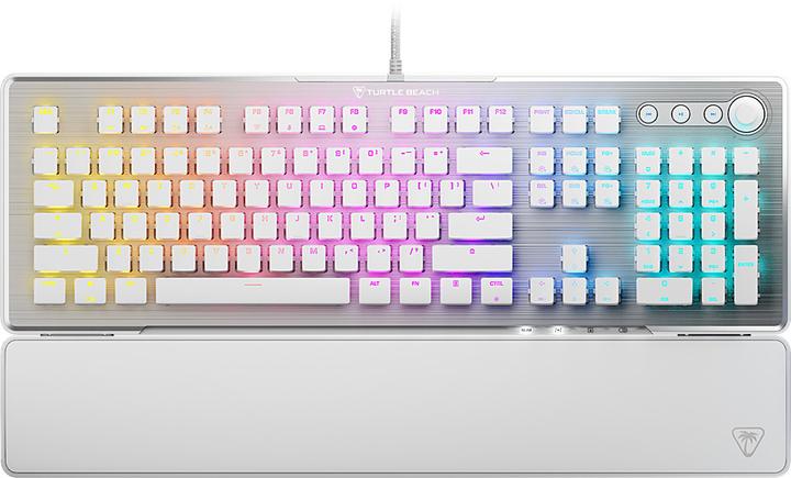 Produktbild Turtle Beach - Clavier de jeu mécanique RGB Filaire Vulcan II Blanc - Disposition Qwerty US (US, Kabelgebunden)