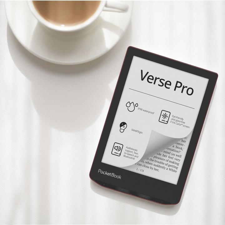 Productafbeelding PocketBook Vers Pro (6", 16 GB, Rood, Black)
