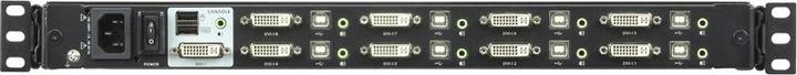 Actual product image Aten CL6708MW UK Single Rail KVM Switch 8-Port 17.3" LCD (USB DVI) UK layout