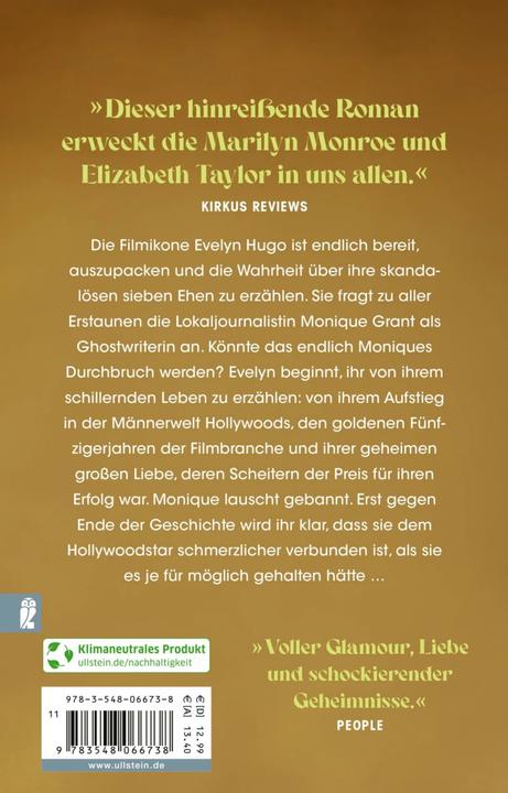 Image du produit Die sieben Männer der Evelyn Hugo (Allemand, Taylor Jenkins Reid, 2022)
