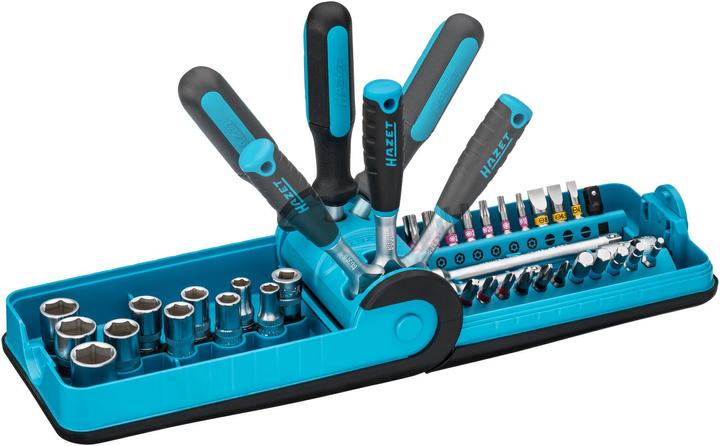 Produktbild HAZET Steckschlüssel- und Bit Satz „Smart Case“ 856-1HP ∙ Vierkant6,3 mm (1/4 Zoll), Sechskant6,3 (… (14 mm, 13 mm, 12 mm, 11 mm, 10  mm)
