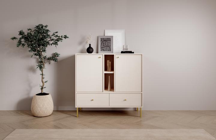 Actual product image ADRK Furniture Tili 2D 2S 2P chest of drawers (100.5 x 41 x 95 cm)