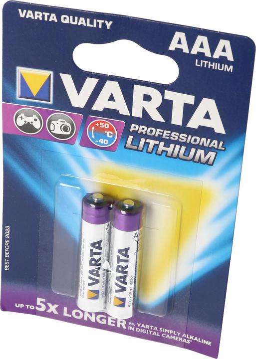 Actual product image Varta Lithium battery AAA, Micro, FR03, 6103, Ultra Lithium, 1.5V (2 pcs., AAA, 1100 mAh)
