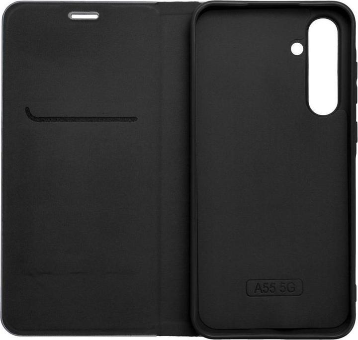 Actual product image Forcell Book case OEM LUNA Book Carbon for SAMSUNG Xcover 4 black (Samsung Galaxy Xcover 4)