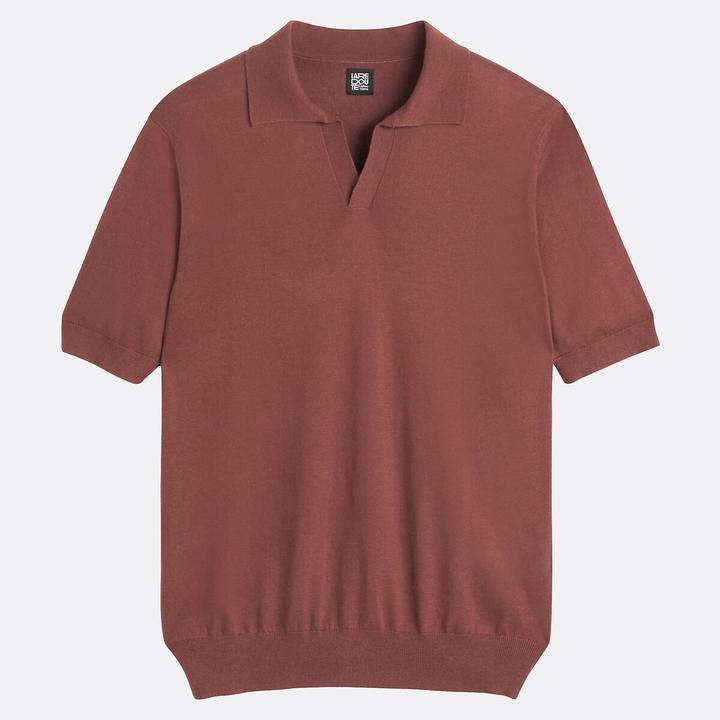 Produktbild La Redoute Collections Kurzärmeliges Poloshirt mit V-Ausschnitt (L)