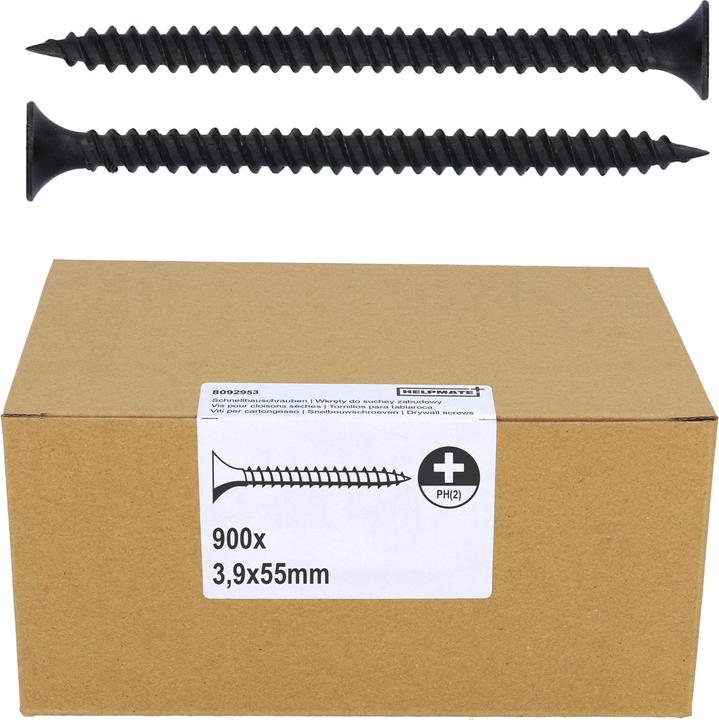 Image du produit Helpmate Schnellbauschraube 3,9x55, phosphatiert, PH-Antrieb, 900 Stück (900 Vis par pièce)