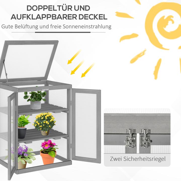 Actual product image Outsunny Gewächshaus mit Ablagen