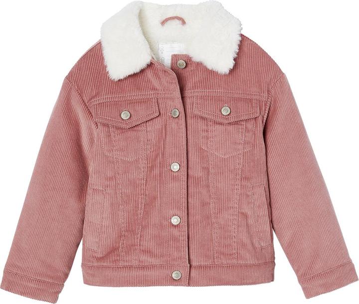 Vertbaudet Mädchen Cordjacke mit Kuschelfutter und Recycling-Polyester