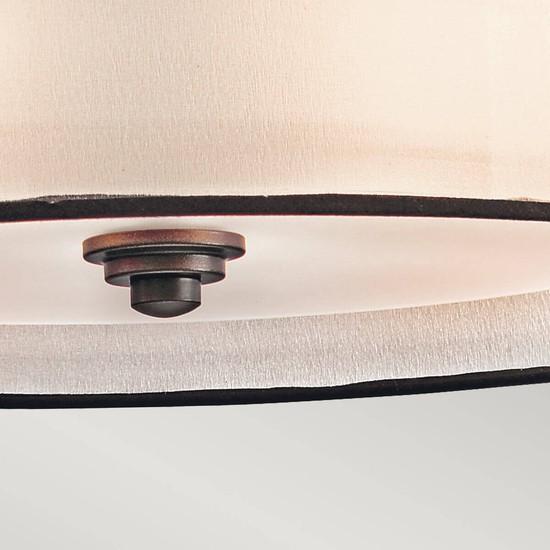 Productafbeelding Elstead Lighting Lacey hanglamp E27 4-voudig missie brons licht omber, aardkleur, metallic frosted (E27)