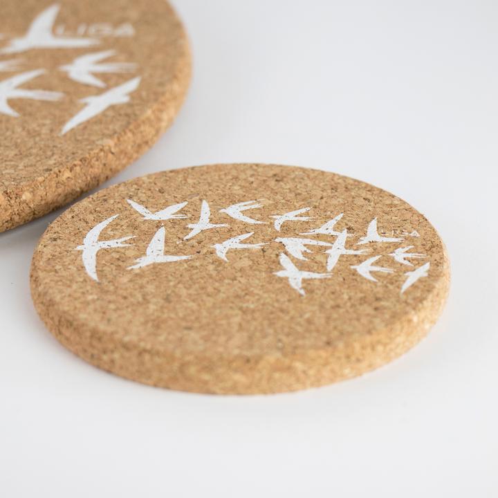 Actual product image Liga Glass coaster CORK SWALLOWS (100 x, Glass coaster)