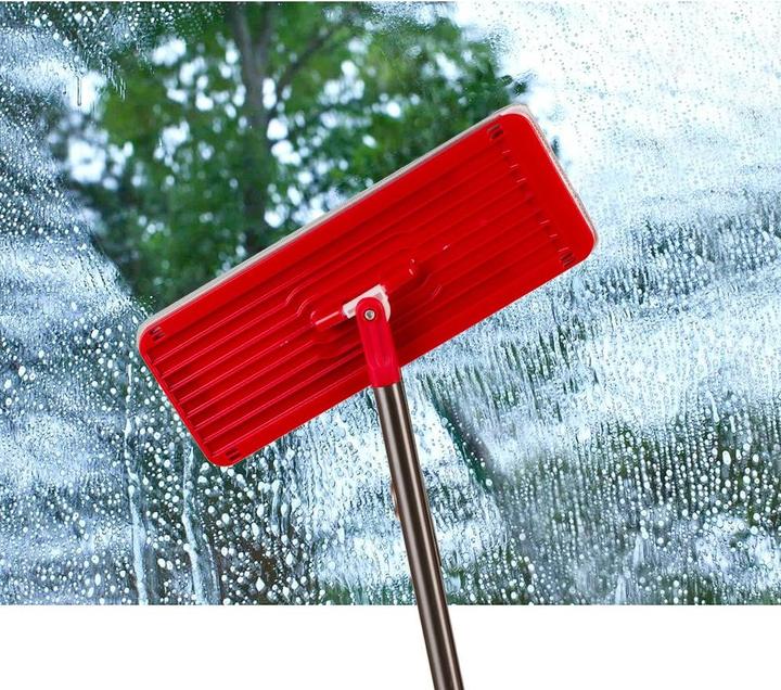 Actual product image Greenblue Flat broom + bucket + telescopic pole + 2 x Microfiber mat 5.7 L floor cleaning XXL set swivel head (1 pcs.)