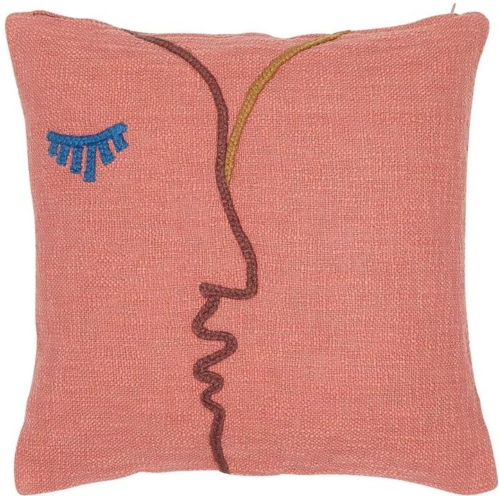 Liv Interior Taie d'oreiller Faces 45 cm x 45 cm, Rose (45 x 45 cm)