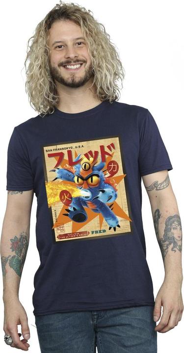 Immagine prodotto Disney Big Hero 6 Baymax Fred Newspaper Maglietta Uomo (5XL)