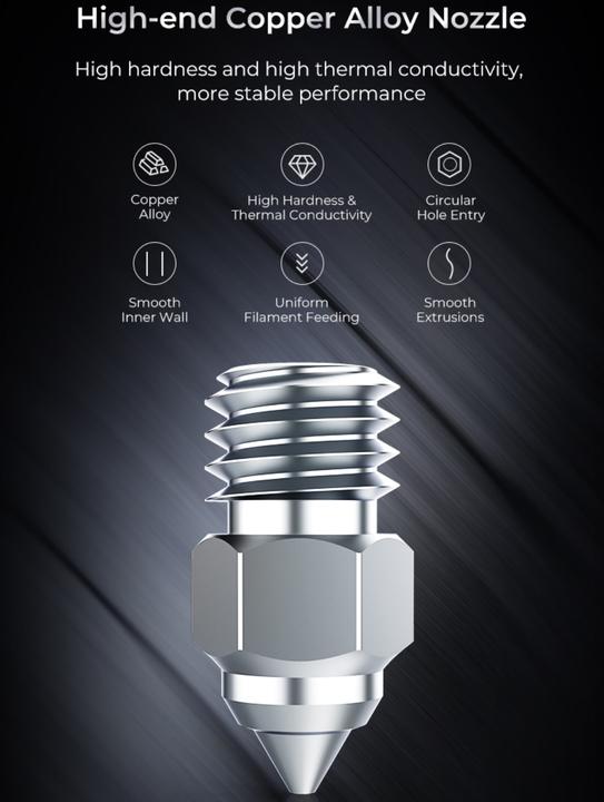 Image du produit Creality Buse-Nozzle Set MK cuivre plaqué 8 pièces (Tube de grenaillage)