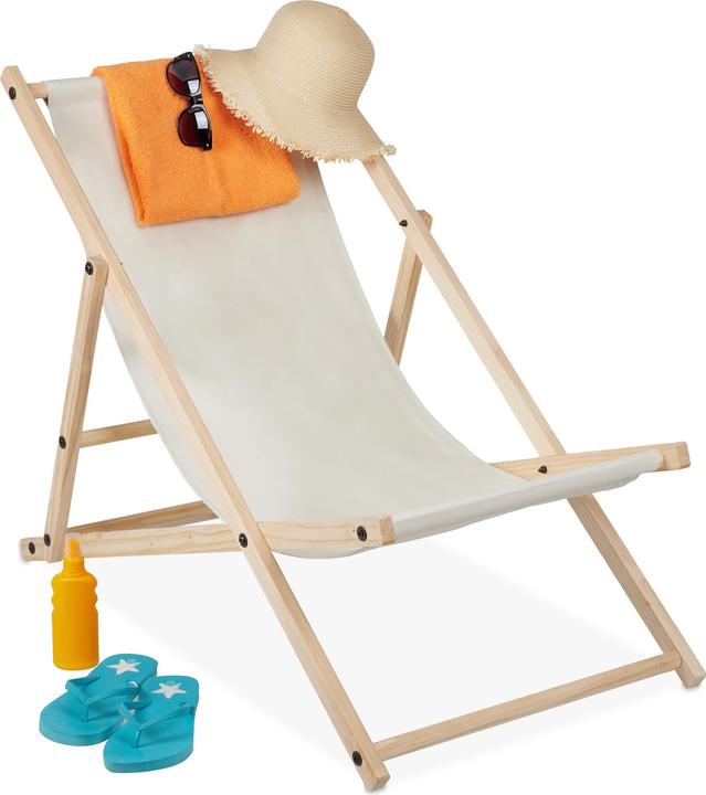 Immagine prodotto Relaxdays Sdraio legno, pieghevole (93.50 cm)
