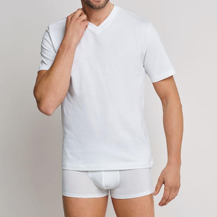 Produktbild Schiesser 2er - Pack Herren American T- Shirts mit V-Ausschnitt, 100% Baumwolle (S)