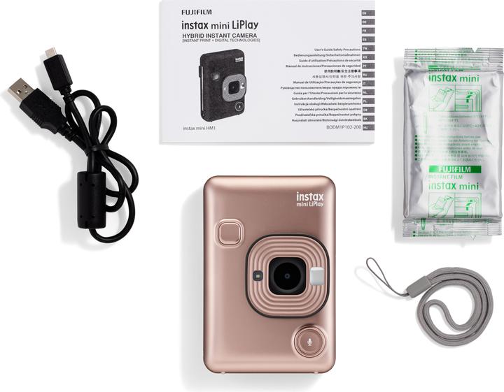 Actual product image Fujifilm Instax Mini LiPlay Blush Gold