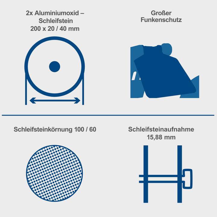 Actual product image Scheppach Double sander SM200AL (DIY) (Bench grinder, 500 W)