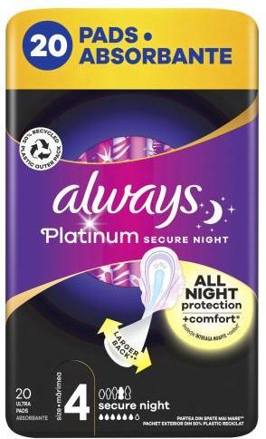 Immagine prodotto Always Notte sicura Platinum (20 x, Assorbenti igienici)