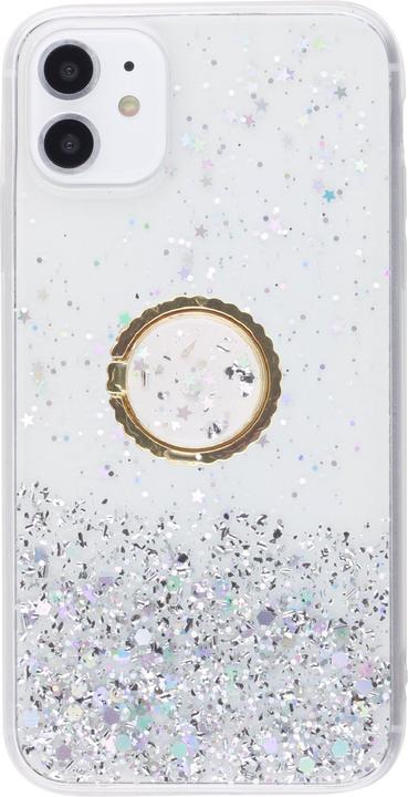 Image du produit PhoneLook Coque Gel paillettes argentées avec anneau (Apple iPhone 14 Pro)