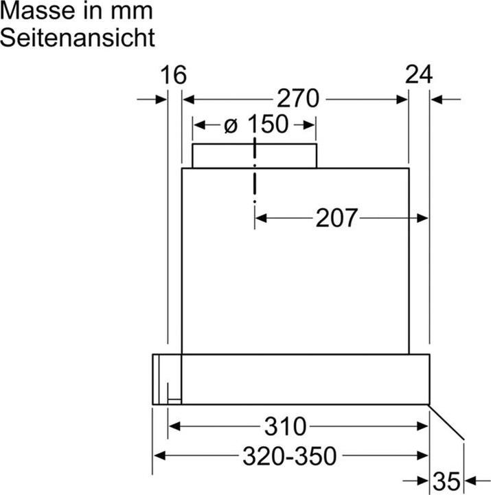 Actual product image Bosch Hausgeräte DBB66AF60 (Substructure hood)