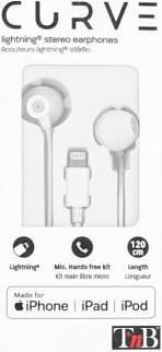 Produktbild T'nB TNB ESCURV - Lightning earphones (Kabelgebunden)