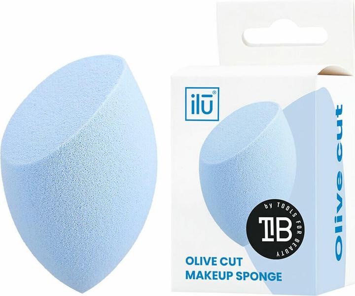 Image du produit Ilu T4B Éponge de maquillage en forme d'olive Pour Fond de teint, Correcteur Et Poudre (Bleu)