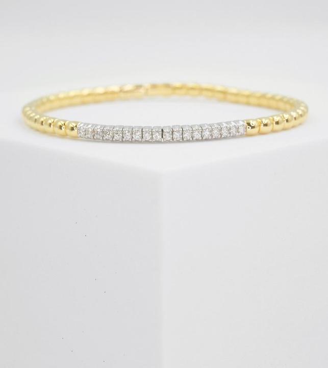 Immagine prodotto Muau Flexarmband 750/18K Bicolor, Diamant 0.40ct. 17cm (17 cm)