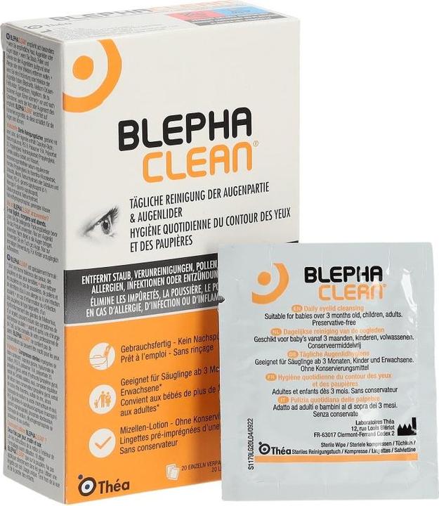 Nährwerte und Zutaten Théa Blephaclean (20 Stück)