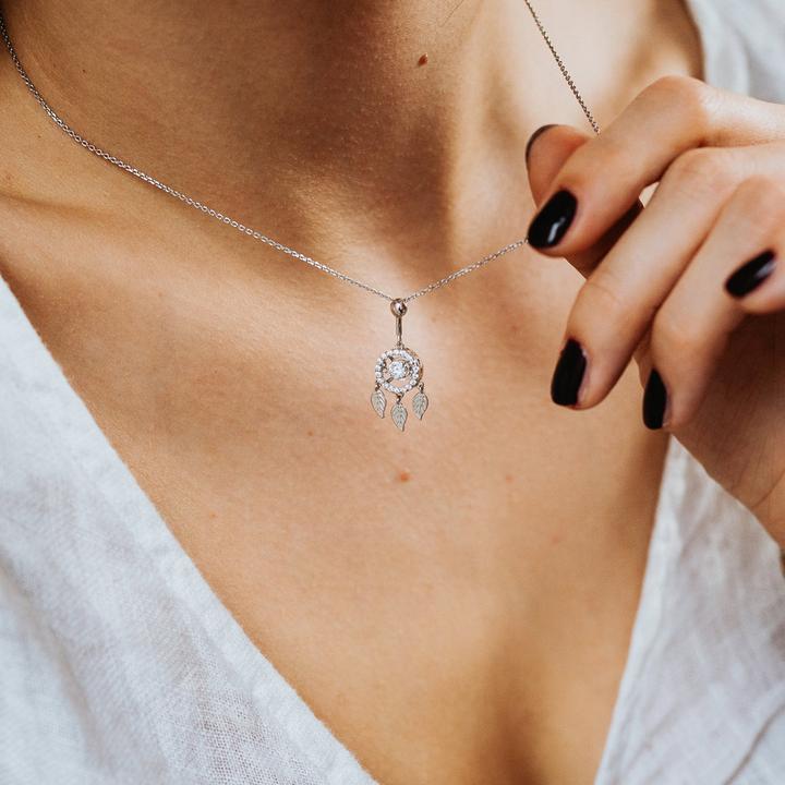 Image du produit Julie Julsen Collier Dancing Stone Flying Leaves (Argent 925)