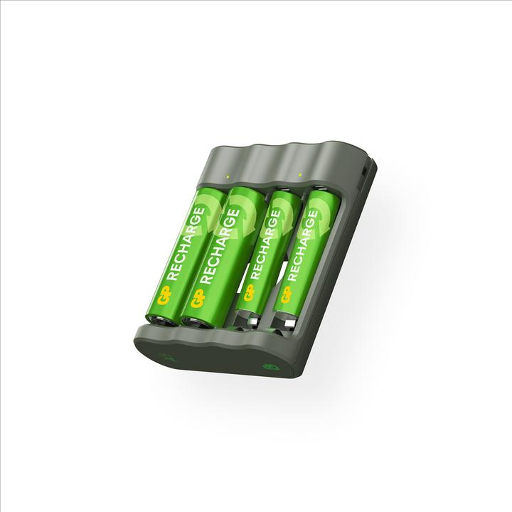 Actual product image GP Batteries GP Recharge Battery Charger, B441 (USB), incl. 2 x AA 2100 mAh + 2 x AAA 800 mAh Batteries (4 pcs., AA, AAA, 2100 mAh, Battery + charger)