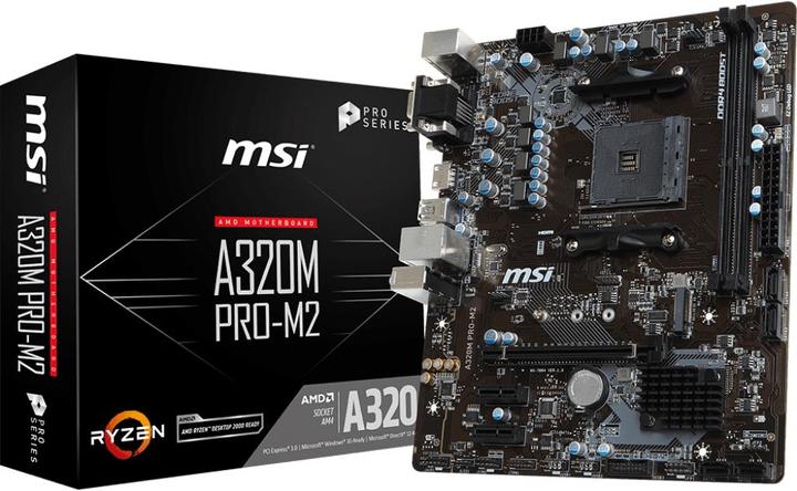 Actual product image MSI A320M PRO-M2 AMD AM4 (AM4, AMD A320, mATX)