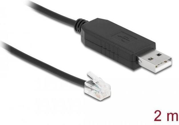 Actual product image Delock Adapter cable USB Type-A to Serial RS-232 RJ9/RJ10 with ESD protection Celestron NexStar 2 m (2 m)