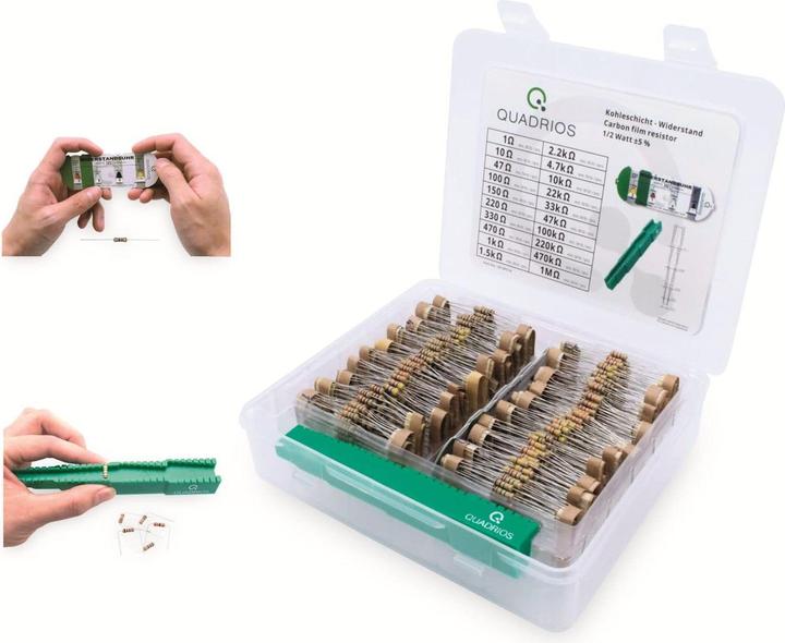 Actual product image Quadrios Carbon layer resistance assortment, 1000 pcs.