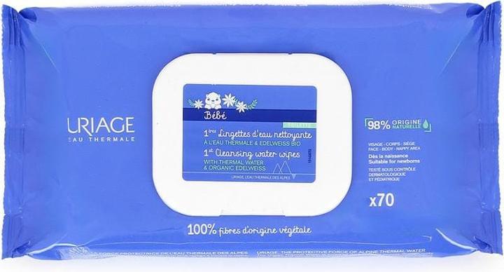 Actual product image Uriage Bébé 1st Cleansing Wipes (70 Piece)