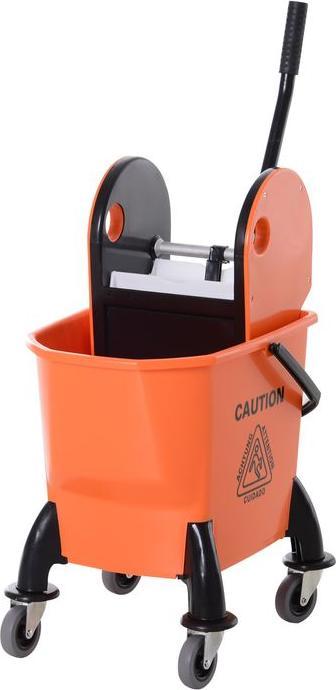 Produktbild Swisshandel24 Putzwagen Reinigungswagen mit Wringer 26 Liter Putzeimer mit 4 Rollen Orange (1 Stk.)