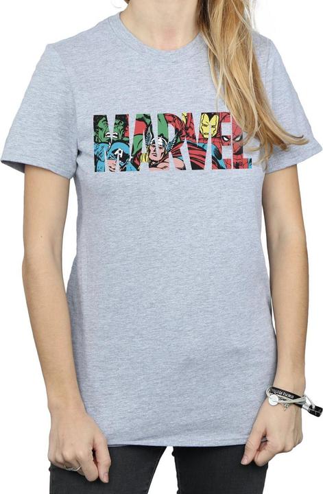 Actual product image Womens/Ladies Infill Character Logo Boyfriend T-Shirt (XL)