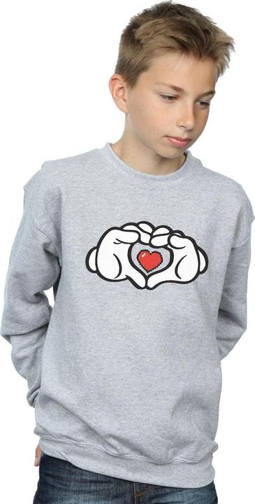 Actual product image Disney Boys Mickey Mouse Heart Hands Sweatshirt (140, 146)