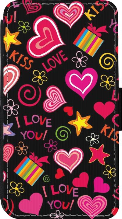 Immagine prodotto PhoneLook Coque Portafoglio noir San Valentino 2023 simboli d'amore (Apple iPhone 13 mini)
