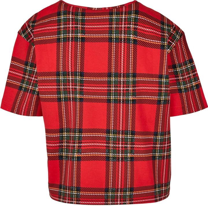 Actual product image Urban Classics Ladies AOP Tartan Short Oversized Tee (XS)