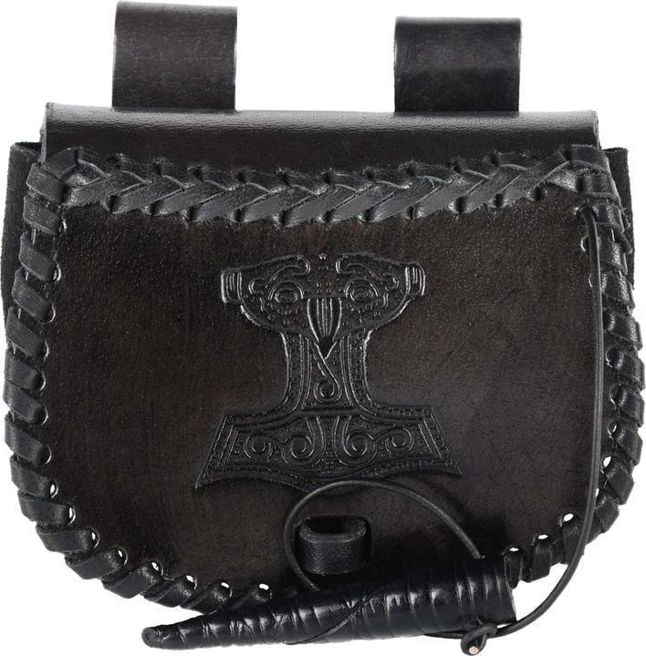Produktbild Battle Merchant Kleine Gürteltasche Thorshammer-Prägung Schwarz