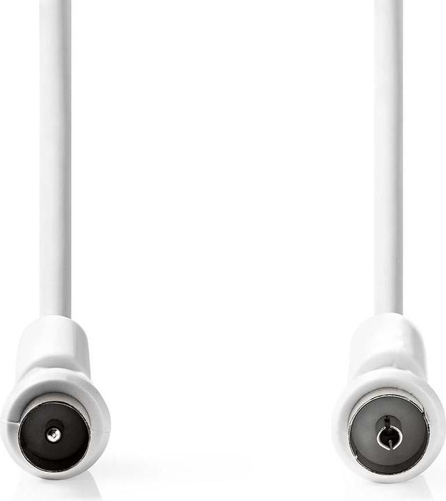 Actual product image Nedis Coaxial cable | IEC (coax) male | IEC (coax) female | Nickel-plated | 120 dB | 75 Ohm | 4-way (120 dB, Antenna cable)