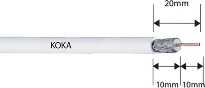 Actual product image Hirschmann QFA 5 Angled push-on quick F connector (Antenna cable)