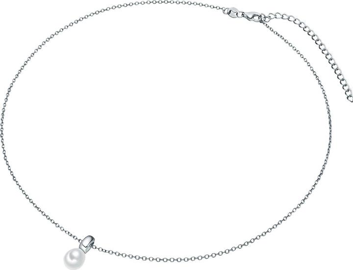 Immagine prodotto Valero Pearls Catena da donna in argento con perle d'acqua dolce 42,0 cm + 7,0 cm di estensione - 11906 (Argento, 42 - 49 cm)