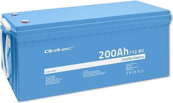 Produktbild Qoltec AKUMULATOR LIFEPO4 LITOWO-ŻELAZOWO-FOSFORANOWY | 12.8V | 200AH | 2560WH | BMS