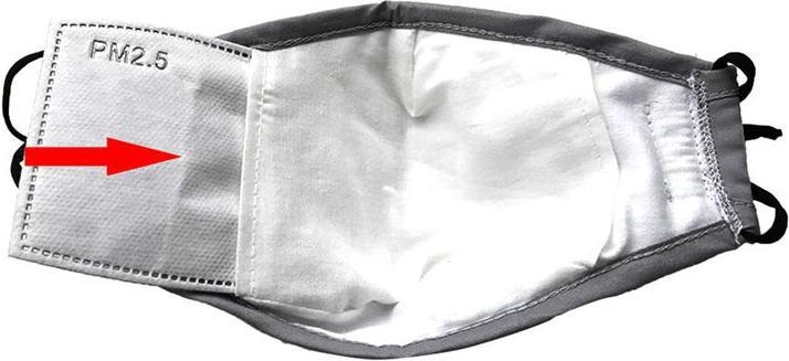 Produktbild Hermex Aktivkohlefilter PM2.5 für Hygienemasken Mundschutzmasken 50 Stück (Keine offizielle Schutzklasse, 50 x)