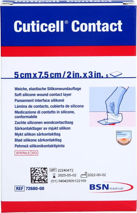 Produktbild BSN Contact Silikonwundauflage 5x7.5cm (5 x)