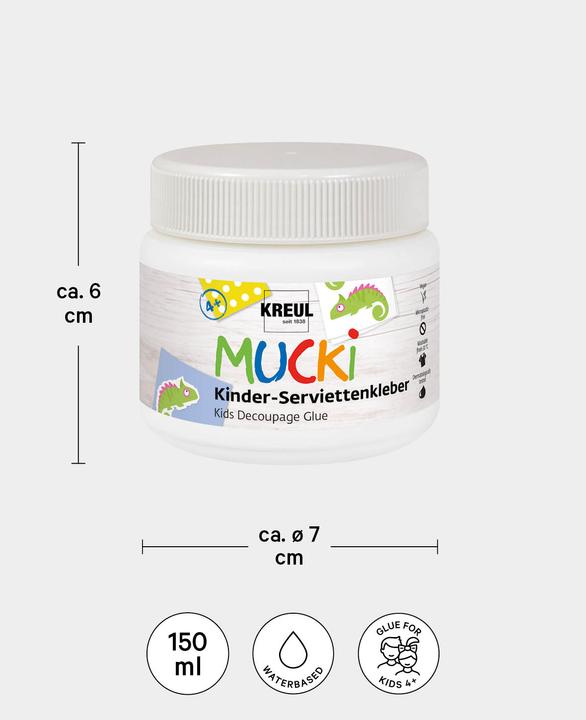 Image du produit Kreul Mucki Kinder-Serviettenkleber (150 g, 150 ml)
