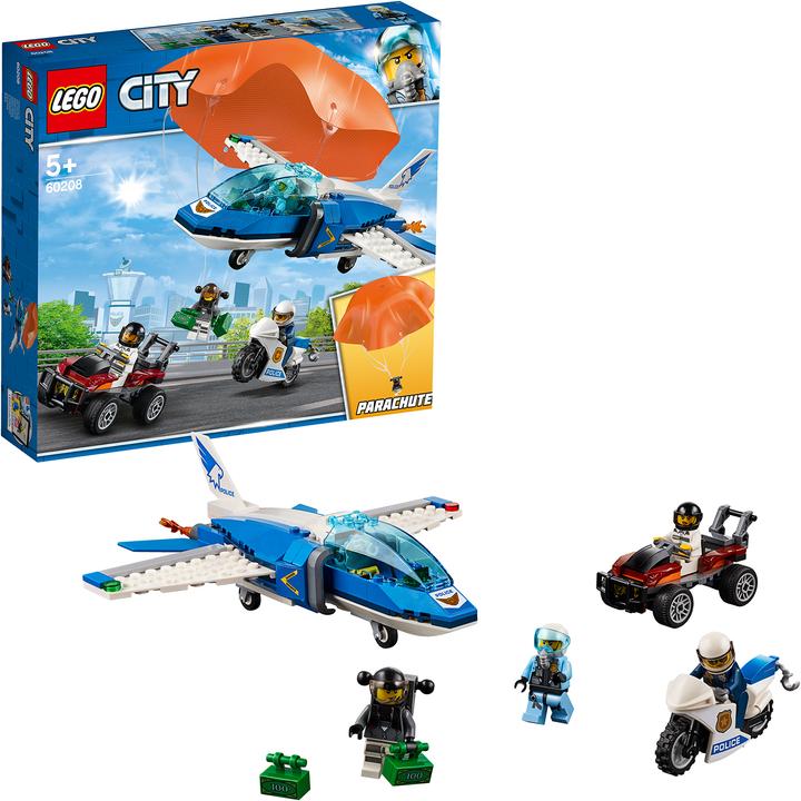 Actual product image LEGO Police escape with parachute (60208, LEGO City)