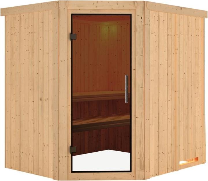 Ganzglastür in Graphit-Optik